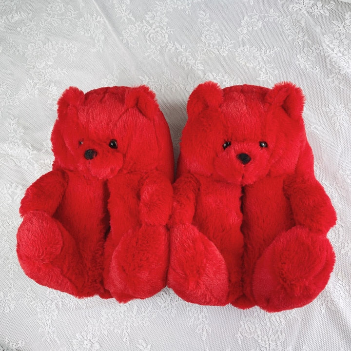 Plush Teddy Bear Slippers